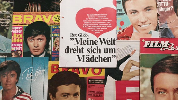 Zeitschriftencover zeigen Bilder des Schlagersängers Rex Gildo © Screenshot 