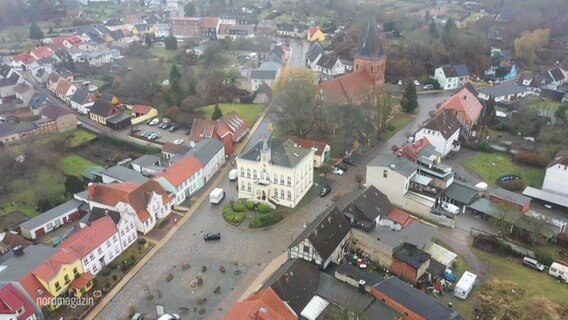 Die Stadt Marlow aus der Luft betrachtet. © Screenshot 