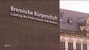 Der Schriftzug am Bremer Landtag © Screenshot 