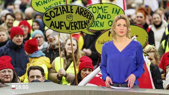 Eva Diederich moderiert das Schleswig-Holstein Magazin um 18:00 Uhr. © Screenshot 