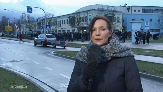 Michaele Rüting berichtet aus Greifswald. © Screenshot 