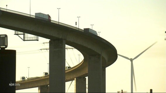 Die Köhlbrandbrücke in Hamburg © Screenshot 
