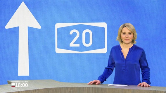 Marie-Luise Bram moderiert das Schleswig-Holstein Magazin um 18:00 Uhr. © Screenshot 
