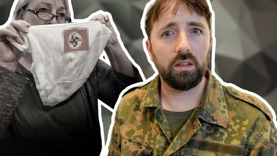 Ein Rekrut soll Unterhosen im Beschaffungsamt besorgen. (extra 3 vom 30.03.2023 im Ersten) © NDR 