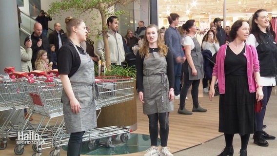 Flashmob des Opernchors in Flensburg. © Screenshot 