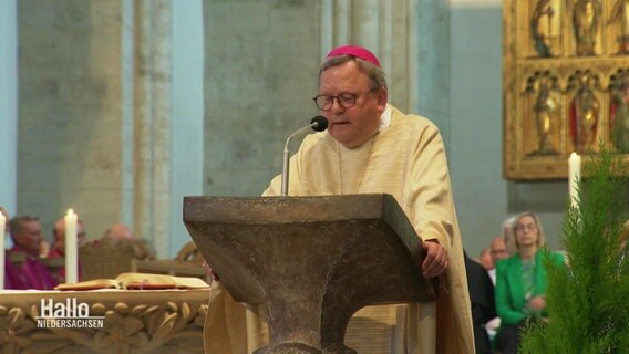 Der ehemalige Bischof Franz-Josef Bode spricht zum Abschied im Osnabrücker Dom am 04.06.2023. © Screenshot 
