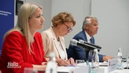 Niedersachsen Justizministerin Wahlmann und Innenministern Behrens bei einer Pressekonferenz. © Screenshot 