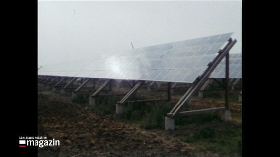 Das Sonnenkraftwerk auf Pellworm auf alten Archivaufnahmen. © Screenshot 