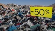 Ein Haufen mit weggeworfener Kleidung. (extra 3 vom 24.08.2023 im Ersten) © NDR 