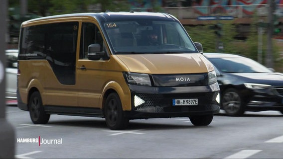 Ein Wagen des Shuttle-Dienstes Moia. © Screenshot 