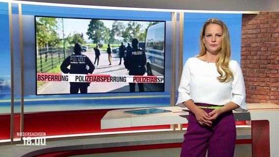 Tina Hermes moderiert die Frühausgabe Niedersachsen. © Screenshot 