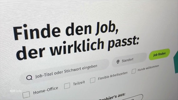 Eine Jobbörse im Internet wirbt mit dem Slogan: Finde den Job, der wirklich zu dir passt. © Screenshot 