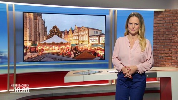 Tina Hermes moderiert Niedersachsen 18:00. © Screenshot 