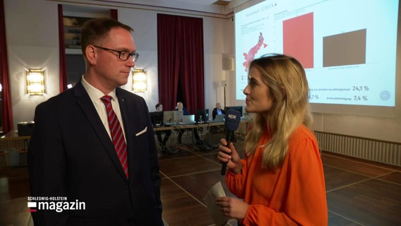 Lübecks Bürgermeister Jan Lindenau im Interview mit Lilli Michaelsen. © Screenshot 