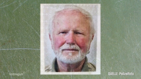Das Fahndungsfoto eines alten Mannes. © Screenshot 