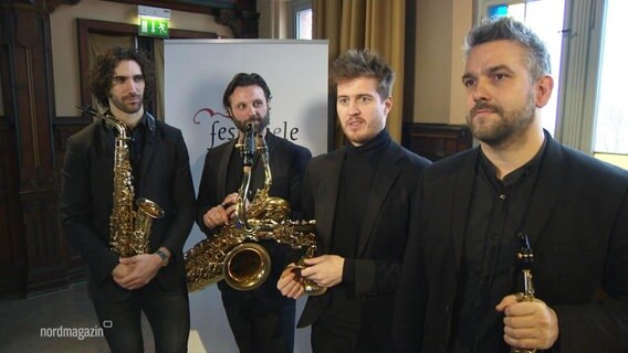 Die Musiker des SIGNUM Saxophone Quartett. © Screenshot 