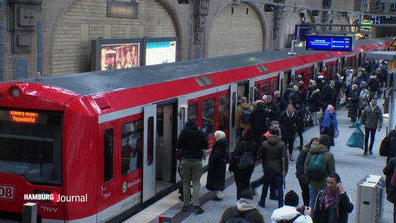 Reisende am Hamburger Hauptbahnhof. © Screenshot 