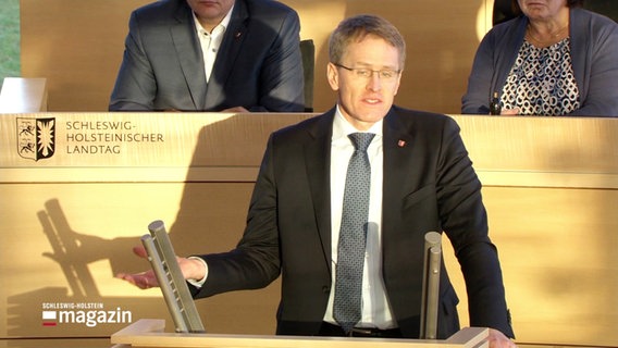 Daniel Günther im Landtag. © Screenshot 