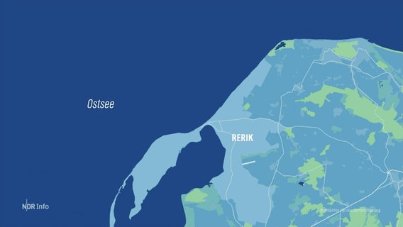 Landkarte von Rerik und der Ostsee © Screenshot 