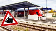 Ein Bahnsteig in Neubrandenburg. (extra 3 vom 15.02.2024 im Ersten) © NDR 