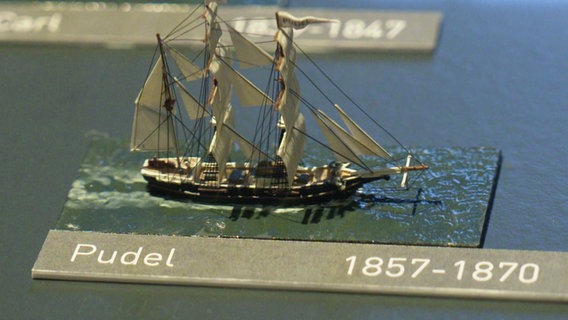 Modell des Segelschiffes "Pudel". © Screenshot 