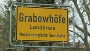 Ortsschild von Grabowhöfe, Landkreis Mecklenburgische Seenplatte. © Screenshot 