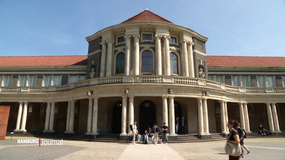 Eingang der Uni Hamburg. © Screenshot 