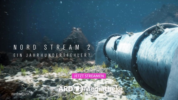 Blick auf die Pipeline Nord Stream2. © Screenshot 