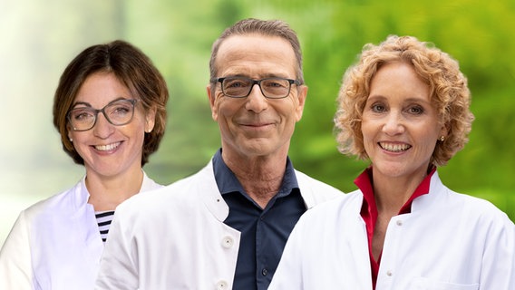 Die Ernährungs-Docs: Dr. Silja Schäfer,  Dr. Matthias Riedl und Dr. Viola Andresen © NDR Foto: Moritz Schwarz