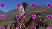 Russland verschärft seine Anti-Schwulen-Gesetze. Präsident Putin reitet trotzdem weiter in homoerotischer Pose auf einem Pferd. © NDR Foto: Screenshot