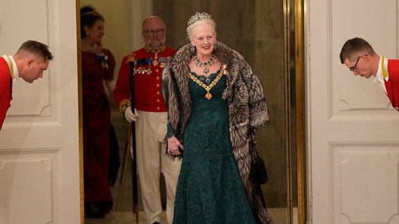 Königin Margrethe II. bei einem Staatsempfang 2023 © Mads Claus Rasmussen/Ritzau Scanpix via AP Foto: Mads Claus Rasmussen