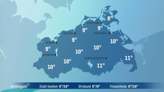 Das Wetter für Montag, den 20. März 2023. © NDR 