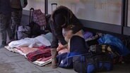 Obdachlose in der Hamburger Innenstadt  