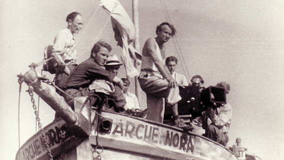 Dreharbeiten für den Film "Arche Nora" 1947 © Studio Hamburg/NDR 