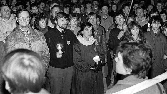 Demonstration in Rostock 1989 © Roland Hartig Foto: Roland Hartig