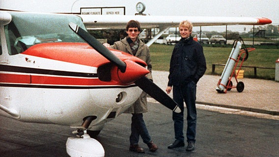 Mathias Rust (links) mit seinem Bruder Ingo, 1987. © dpa 