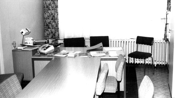 Büro des Untersuchungsausschusses in der Stasi-Zentrale in Rostock.  Foto: Bernd Zittlau