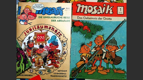 Das Gegenstück zur Micky Maus, das Comic "Mosaik" 1955 in der DDR. © ZB-Fotoreport 