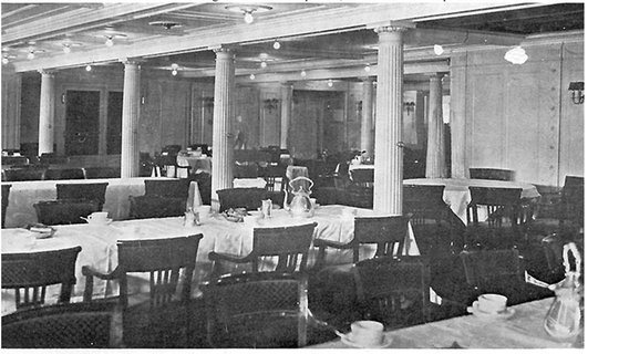 Ein Speisesaal auf dem "Imperator" © Naval History & Heritage Command, Washington, DC. 