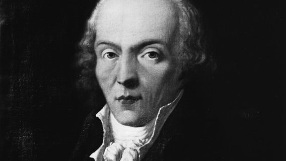 Jean Paul (Johann Paul Friedrich Richter, 1763 - 1825) im Porträt, Ausschnitt eines Gemäldes von Heinrich Pfenninger, 1798. Halberstadt, Gleimhaus. © picture-alliance / akg-images 