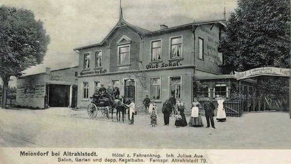 Hamburg-Altrahlstedt: Gaststätte und Hotel Fahrenkrug Anfang des 20. Jahrhunderts © Kulturverein Rahlstedt / Bürgerverein Rahlstedt 