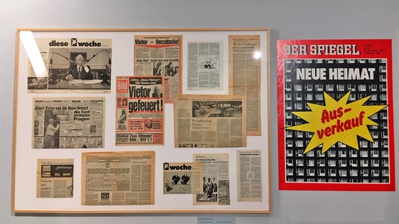 Zeitungs- und Magazintitel zum Skandal um die "Neue Heimat" in den 1980er-Jahren. © NDR Foto: Dirk Hempel