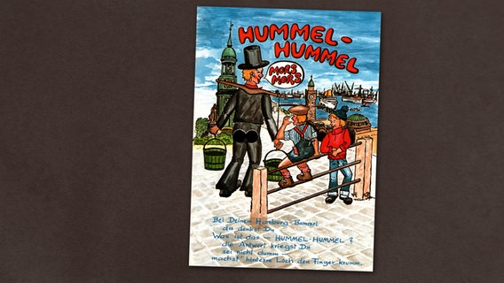 Auf einer alten Postkarte is die Zeichnung von Hans Hummel abgebildet.  