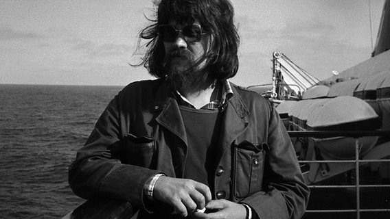 Veit "Fiete" Marx-Haupenthal in den 70er-Jahren auf einer Fähre nach Dänemark. © Veit Marx-Haupenthal 