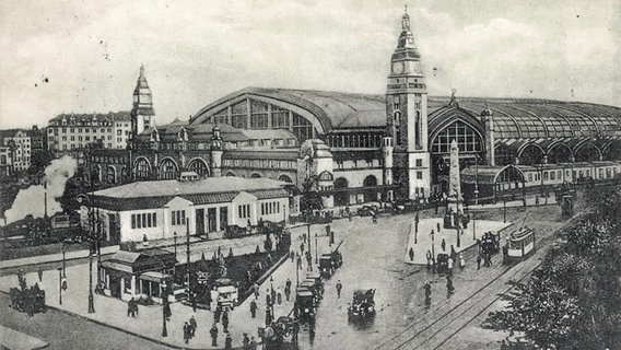 Blick auf den Hamburger Hauptbahnhof 1916 © imago/Arkivi 