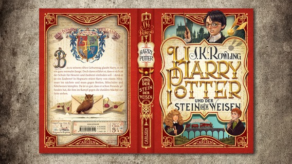 Joanne K. Rowling: "Harry Potter und der Stein der Weisen" (Jubiläumseditions-Cover ) © Carlsen 