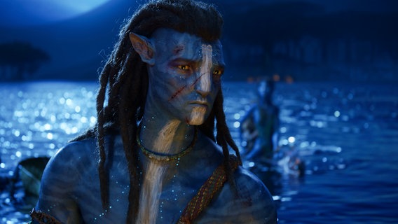 Jake Sully (Sam Worthington9 in "Avatar 2 - The Way of Water" © Courtesy of 20th Century Studios 