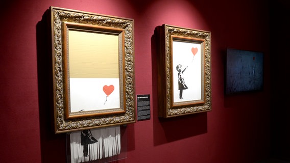 Eines der bekanntesten Bilder von Banksy: "Girl With Balloon" © NDR Foto: Patricia Batlle