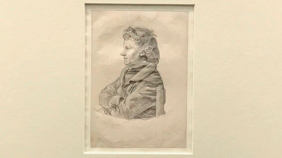 Eine Zeichnung von Johann Christoph Erhard zeigt den Mäzen Georg Ernst Harzen. Eine Zeichnung von Johann Christoph Erhard zeigt den Mäzen Georg Ernst Harzen. © Kunsthalle Hamburg/NDR Foto: Isabelle Vidos