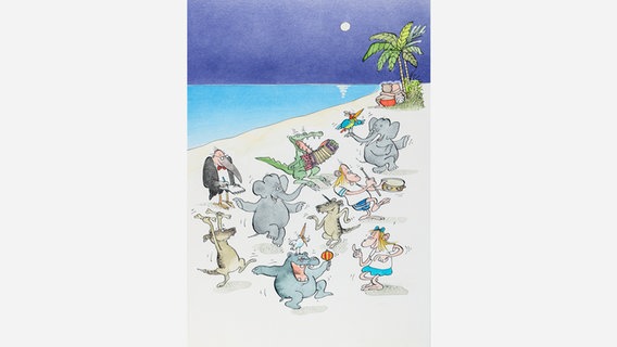 Illustration zu Roger Willemsens Karneval der Tiere, 2003 © Volker Kriegel 